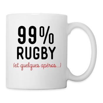 99 pourcent rugby sport apéro - Mug blanc - blanc - Droite