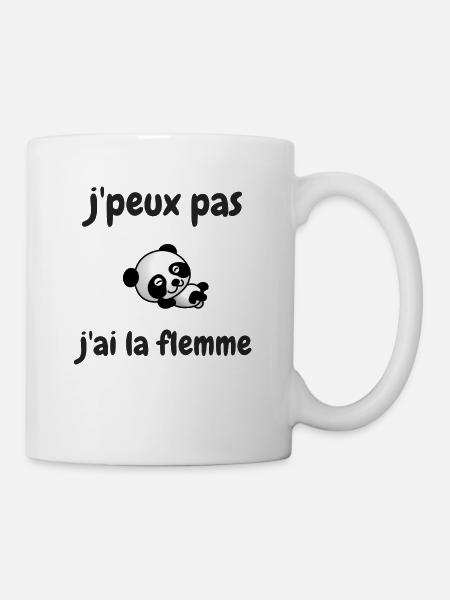 j'peux pas j'ai la flemme - Mug blanc - blanc