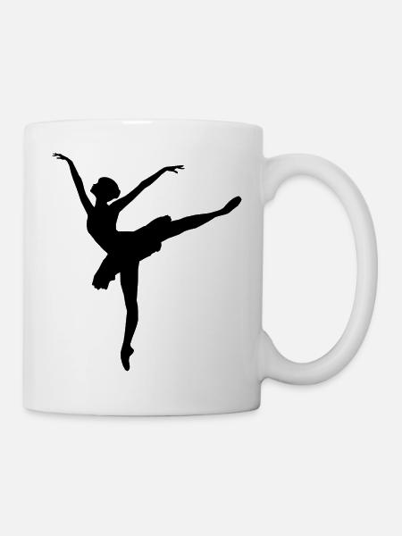 ballerina ballett dance dancer tanz taenzer yoga66 - Tasse - Weiß