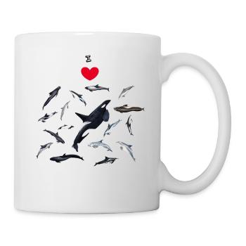 Ich liebe Delphine - ich liebe Delphine - Dauphins - Tasse - Weiß - Rechts