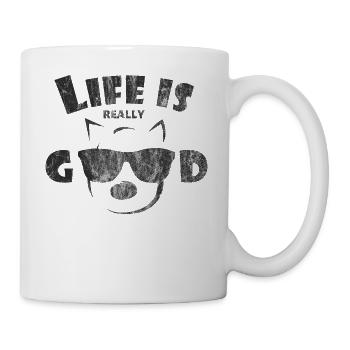 Life Is Really Good Dogs - Tasse - Weiß - Rechts