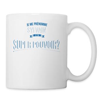 Sylvain super pouvoir cadeau - Mug blanc - blanc - Droite