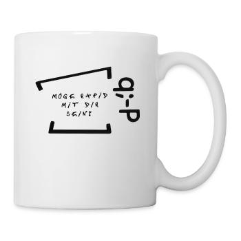Möge Rapid mit dir sein! q;-P - Tasse - Weiß - Rechts