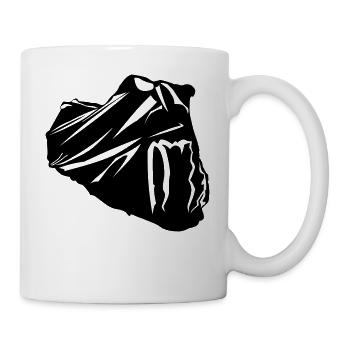 Bike im Winterschlaf, Motorrad Winterpause - Tasse - Weiß - Rechts
