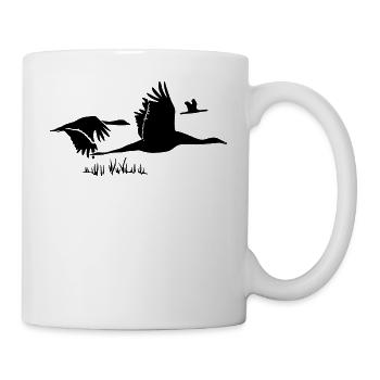 Vogelschwarm - Tasse - Weiß - Rechts