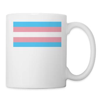 Trans-Flagge Design - Tasse - Weiß - Rechts