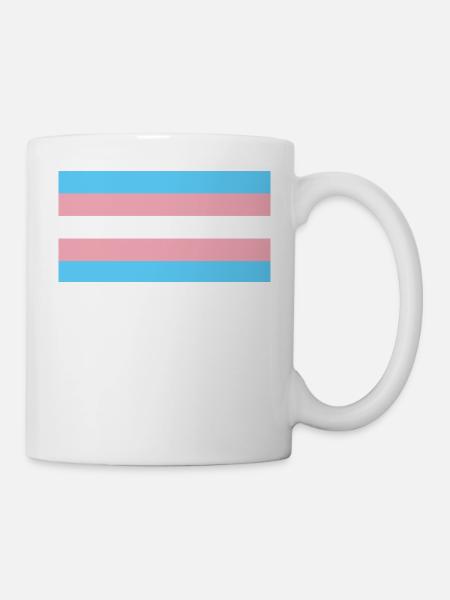Trans-Flagge Design - Tasse - Weiß
