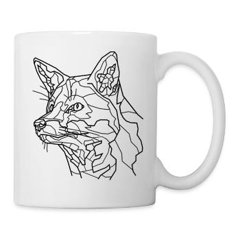 Fox Line Art - Mug blanc - blanc - Droite