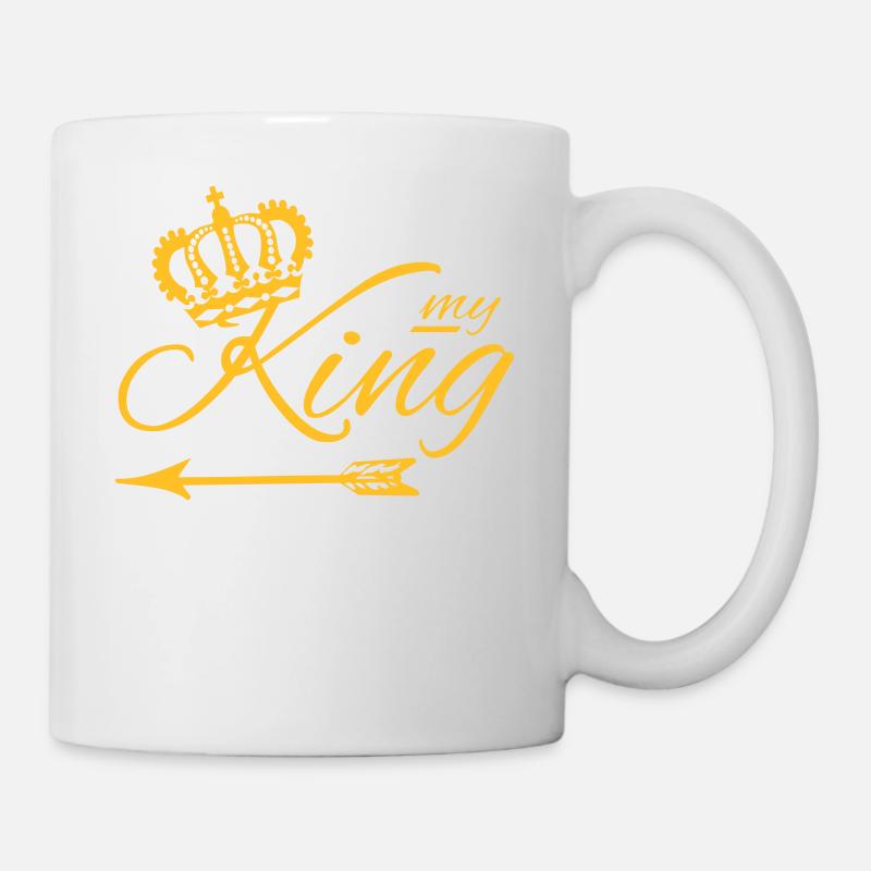 MY KING ♚ Arrow left luxury style (all colors) - Mug - white