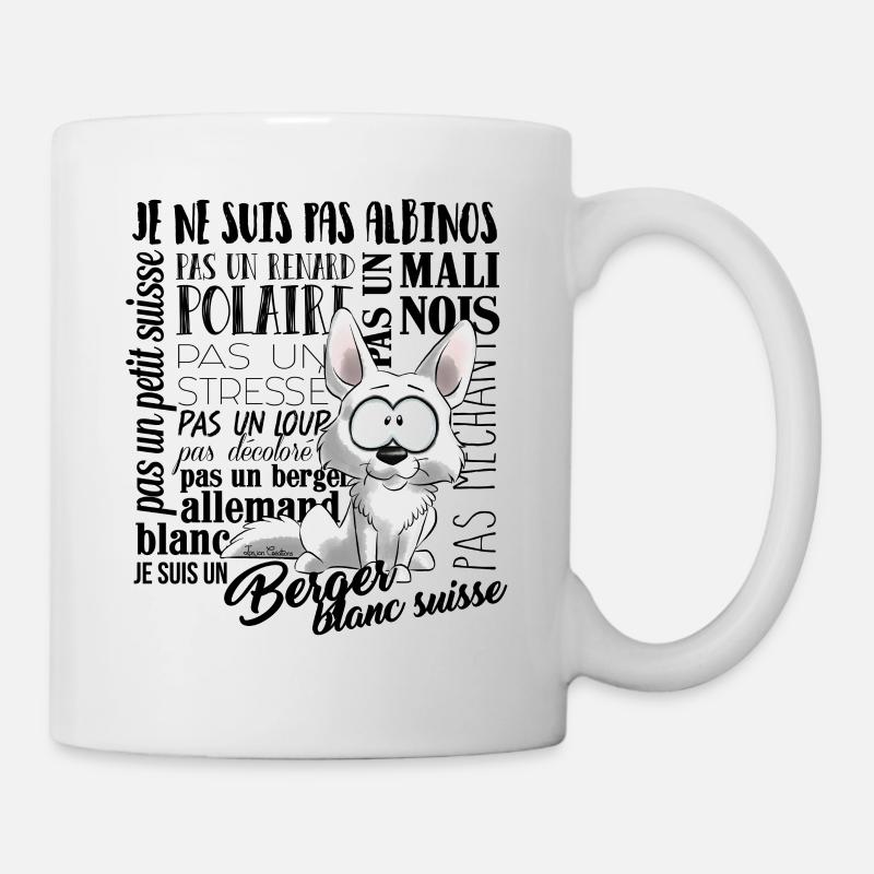 Je Suis Berger Blanc Suisse - noirFR - Mug blanc - blanc