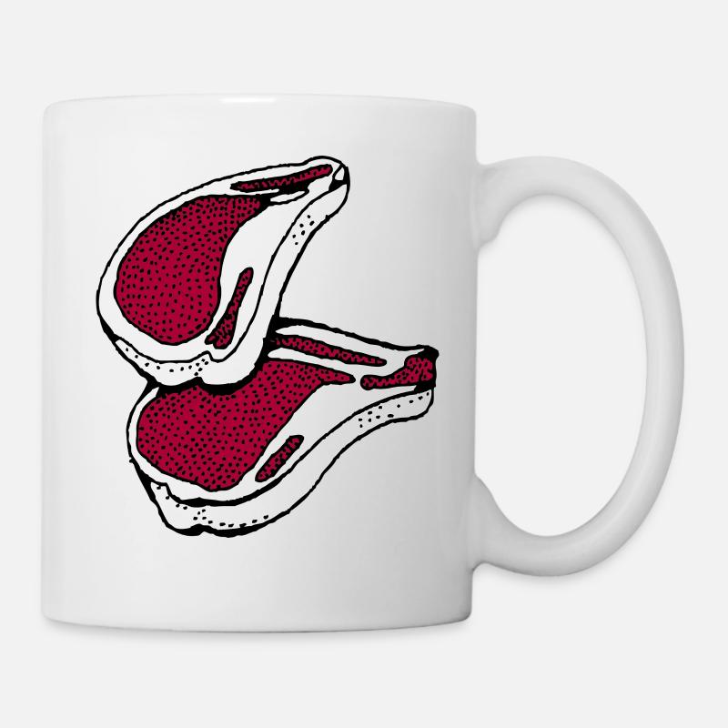 viande - Mug blanc - blanc
