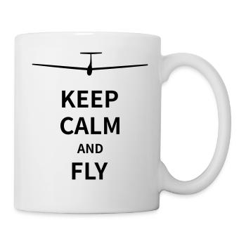 Keep calm and fly - Mug - white - Right