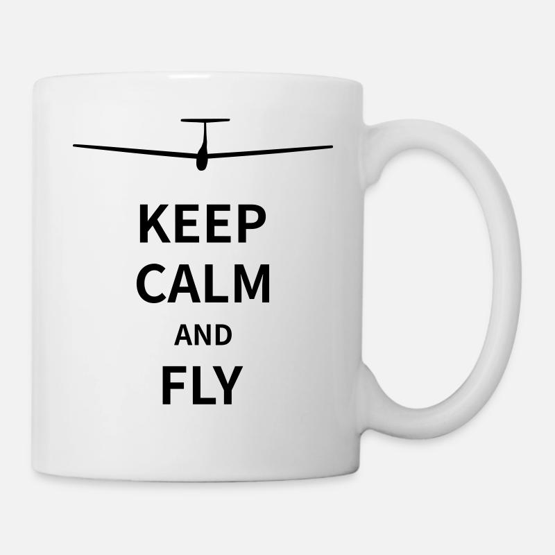 Keep calm and fly - Tasse - Weiß