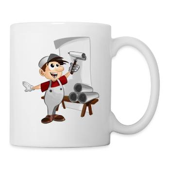 wallpaper painter paperhanger decorator upholsterer - Mug - white - Right