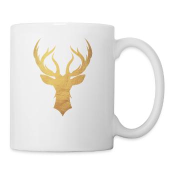 Gold deer - deer antler - Mug - white - Right