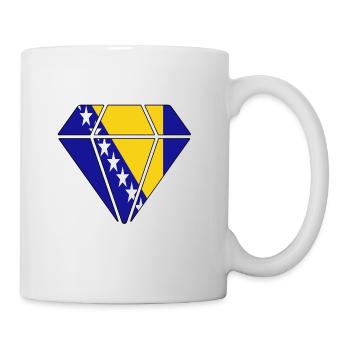 Geschenk Diamant Heimat Wurzeln Bosnien Herzegowi - Tasse - Weiß - Rechts