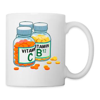 Vitamine - Tasse - Weiß - Rechts