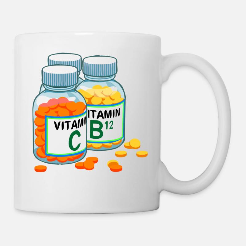vitamines - Mug blanc - blanc