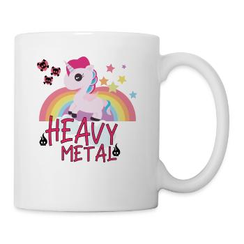 Heavy Metal Unicorn Gift Glitter Horses - Mug - white - Right