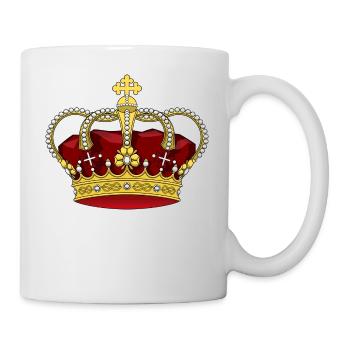 krone crown koenig king castle schloss tower burg1 - Tasse - Weiß - Rechts