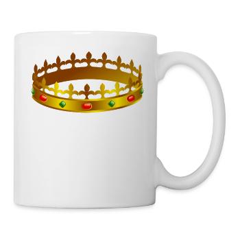 krone crown koenig king castle schloss tower burg1 - Tasse - Weiß - Rechts