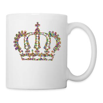 krone crown koenig king castle schloss tower burg1 - Tasse - Weiß - Rechts