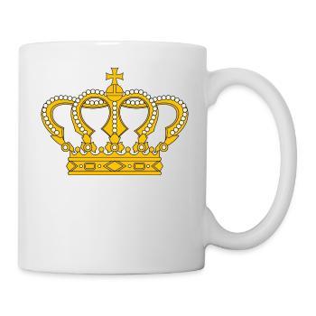 krone crown koenig king castle schloss tower burg1 - Tasse - Weiß - Rechts