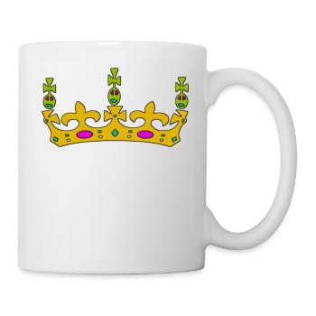 krone crown koenig king castle schloss tower burg1 - Tasse - Weiß - Rechts