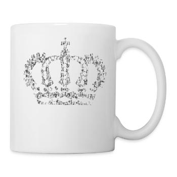 krone crown koenig king castle schloss tower burg2 - Tasse - Weiß - Rechts