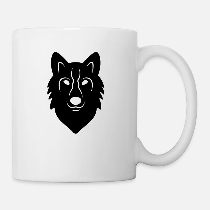 loup - Mug blanc - blanc