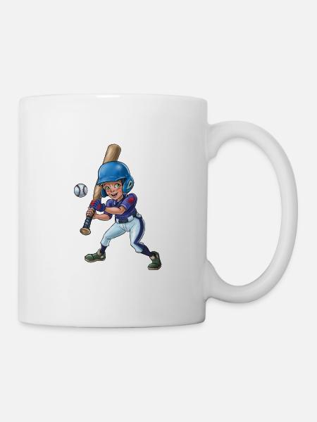 Kleiner Baseballspieler - Tasse - Weiß