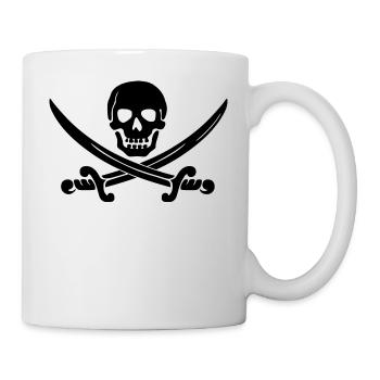 pirate ship boat pirat piratenschiff schiff skull1 - Tasse - Weiß - Rechts