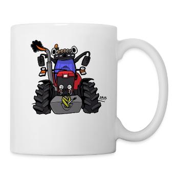 0152 Roter Traktor - Tasse - Weiß - Rechts