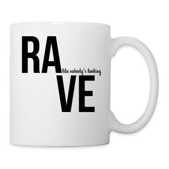 RAVE Comme personne ne regarde - Mug blanc - blanc - Droite