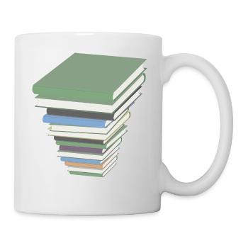 books reader reading buecher lesen lernen78 - Tasse - Weiß - Rechts