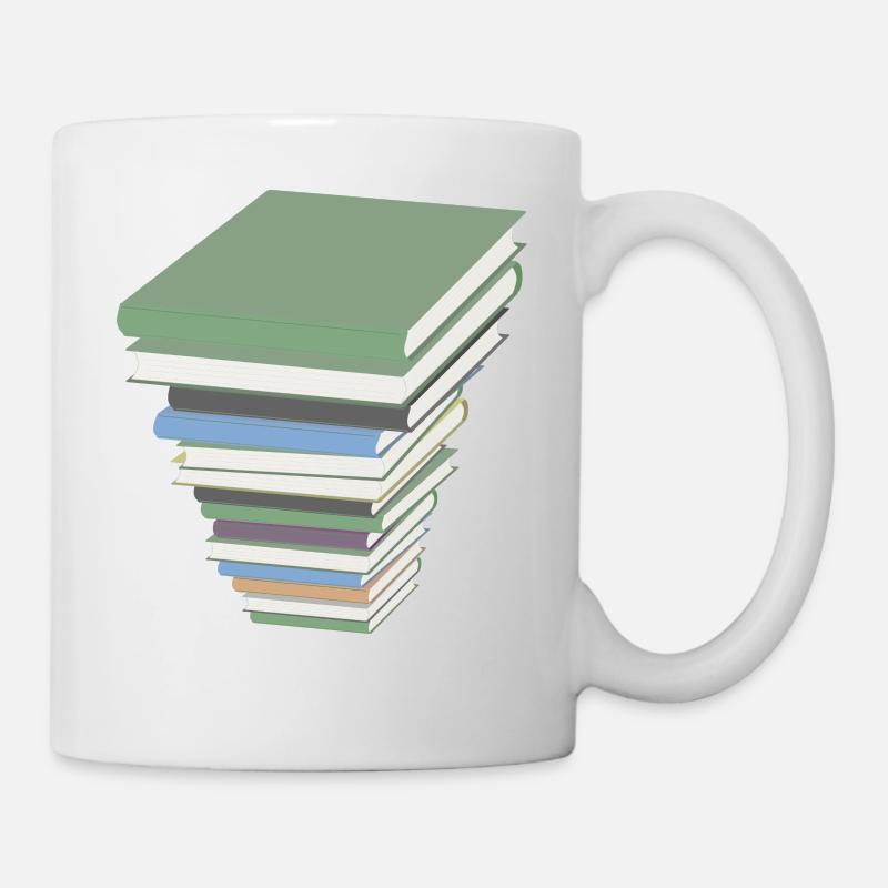 books reader reading buecher lesen lernen78 - Tasse - Weiß