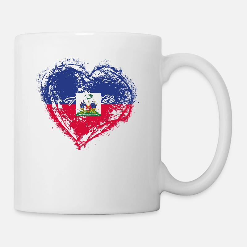 PAYS CADEAU ROOTS AMOUR Haïti - Mug blanc - blanc