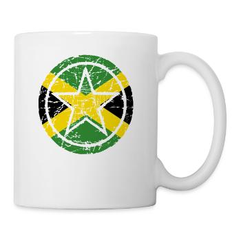 wurzeln stern heart love heimat Jamaica png - Tasse - Weiß - Rechts