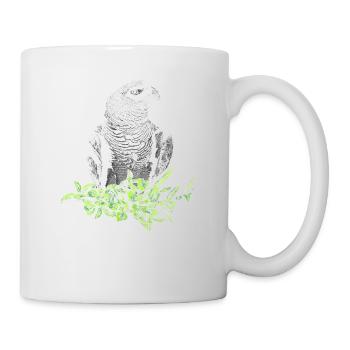 Graupapagei - Tasse - Weiß - Rechts