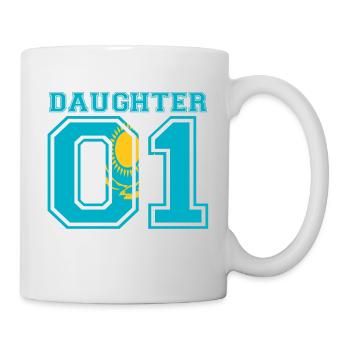 Daughter Tochter queen 01 Kasachstan - Tasse - Weiß - Rechts