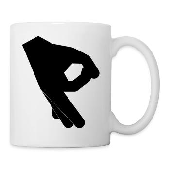 jeu mains - Mug blanc - blanc - Droite
