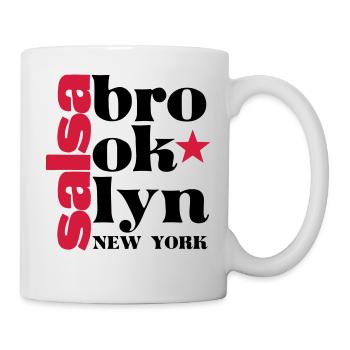 Salsa brooklyn NY - Salsa Dance Shirt - Tasse - Weiß - Rechts