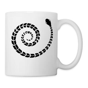 Schlange - Giftig - Tasse - Weiß - Rechts