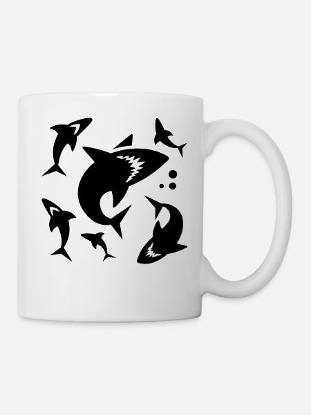 Shark - shark fin - Mug - white