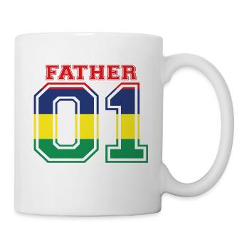 Father vater papa 01 queen Mauritius - Tasse - Weiß - Rechts
