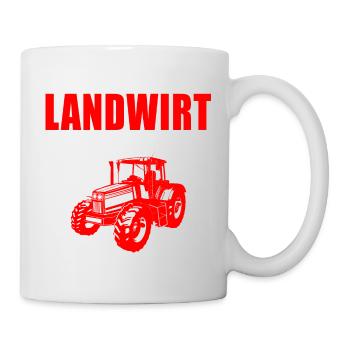 Landwirt was sonst - Tasse - Weiß - Rechts