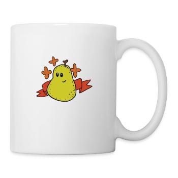 Obst lecker essen Birne Geschenk - Tasse - Weiß - Rechts