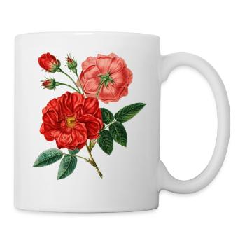 Rosen-Anlage - Tasse - Weiß - Rechts