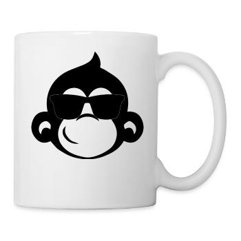 kühler Affe - Tasse - Weiß - Rechts