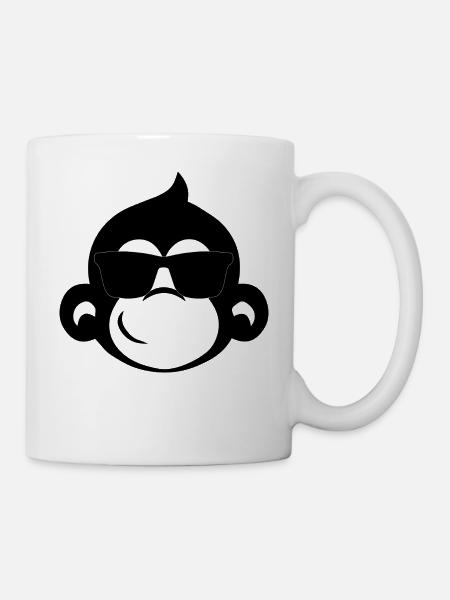 Singe cool - Mug blanc - blanc